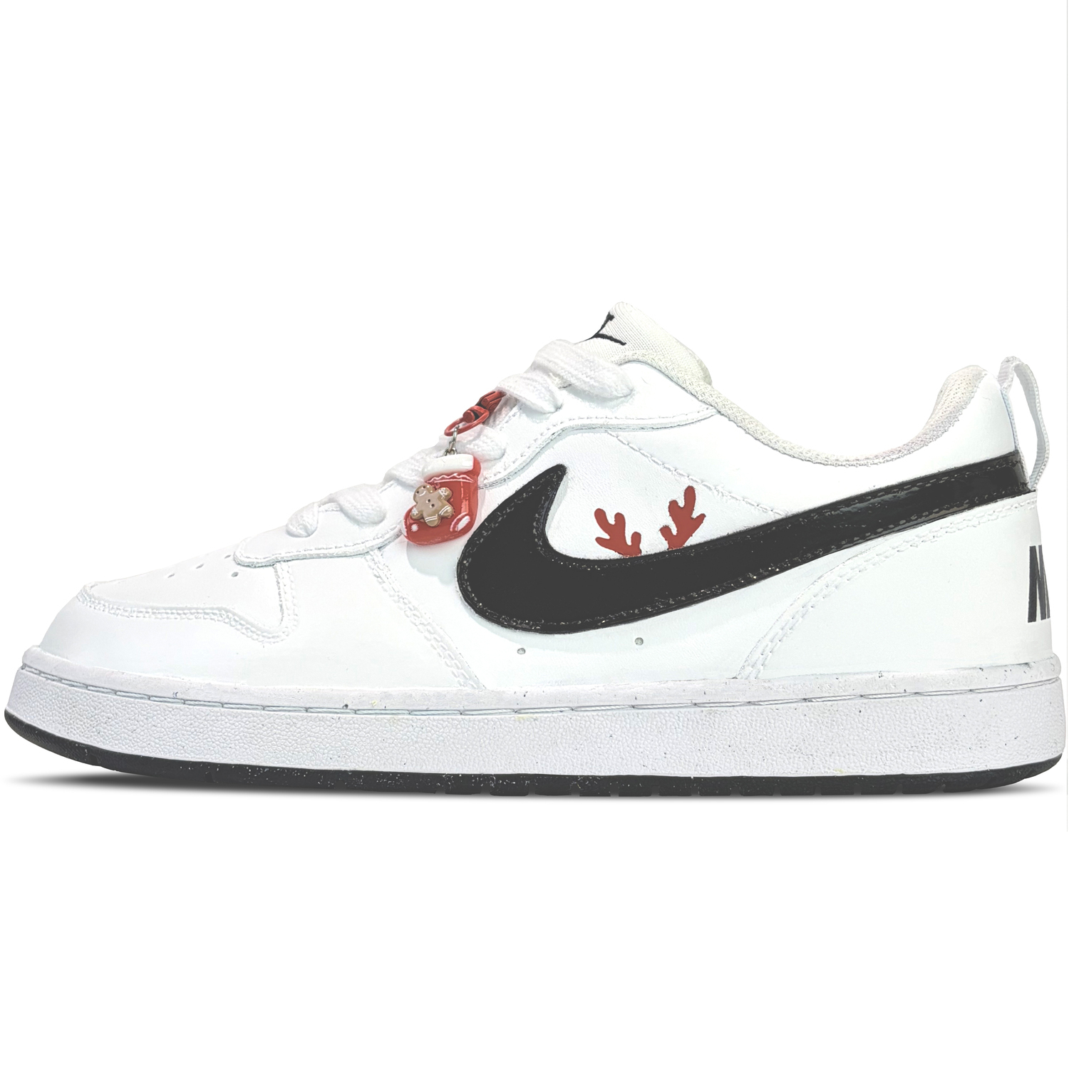 

Nike Court Borough Antler Snow Step Abrasion Resistant Low top Kids' Skateboarding Shoes White Red Teenagers