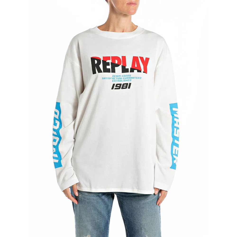

Лонгслив Replay W3450.000.23792P, белый