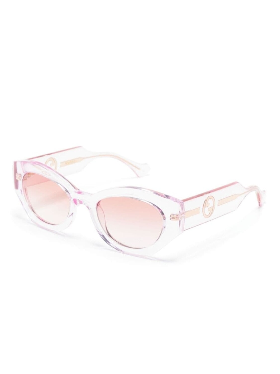 Солнцезащитные очки в оправе 'кошачий глаз' Gucci Eyewear, розовый — фото 2