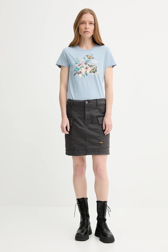 Хлопковая футболка THE PERFECT TEE Levi'S, синий — фото 2