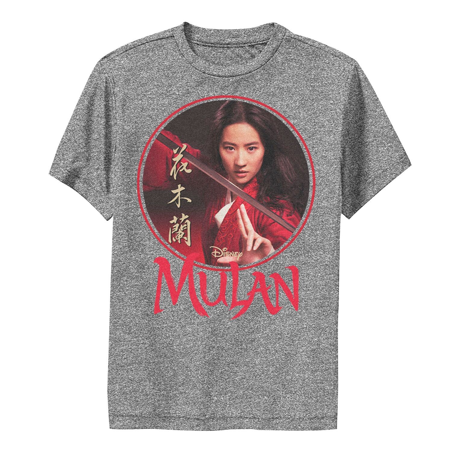 

Футболка с рисунком и логотипом Disney Mulan Live Action для мальчиков 8–20 лет с круговым портретом и рисунком Disney