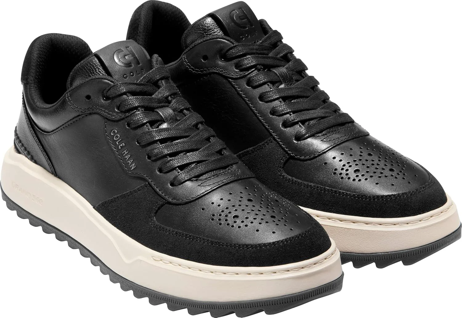 Мужские кроссовки для гольфа Cole Haan Grandpr Crossover, черный/слоновая кость — фото 2