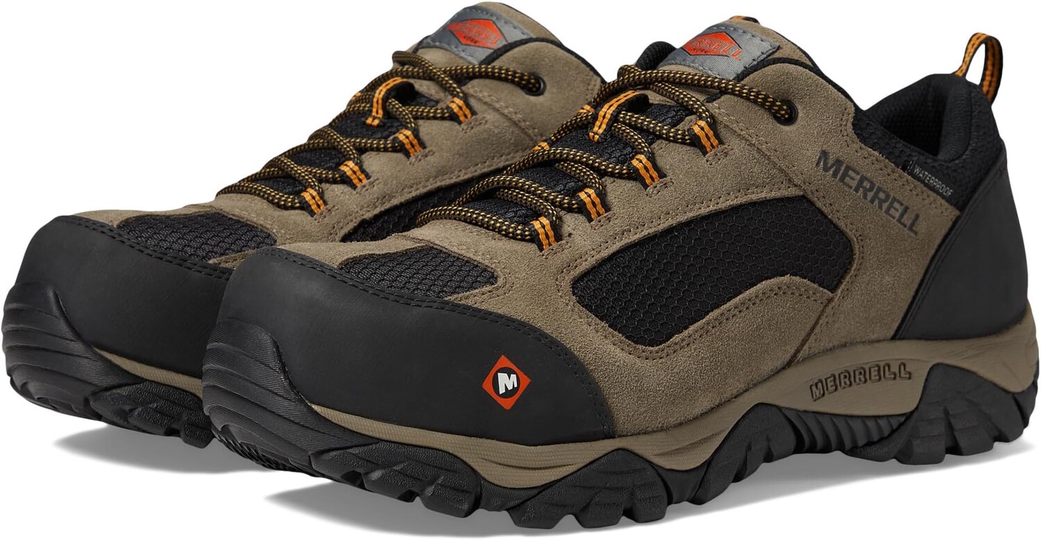 

Кроссовки Moab Onset Waterproof Composite Toe Merrell Work, цвет Walnut