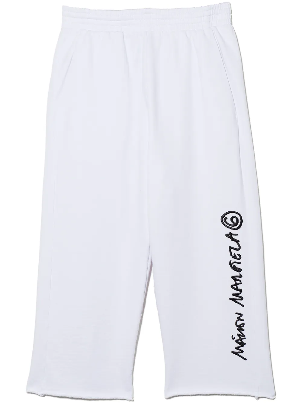 

Спортивные брюки с вышитым логотипом MM6 Maison Margiela Kids, белый