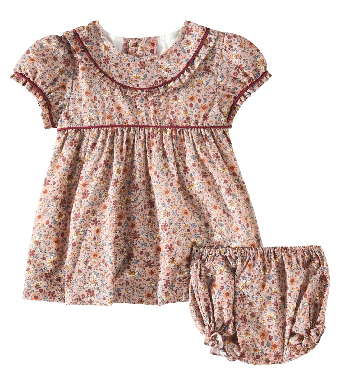 

Комплект из хлопкового платья и панталон Baby Casilda La Coqueta, Pink Floral