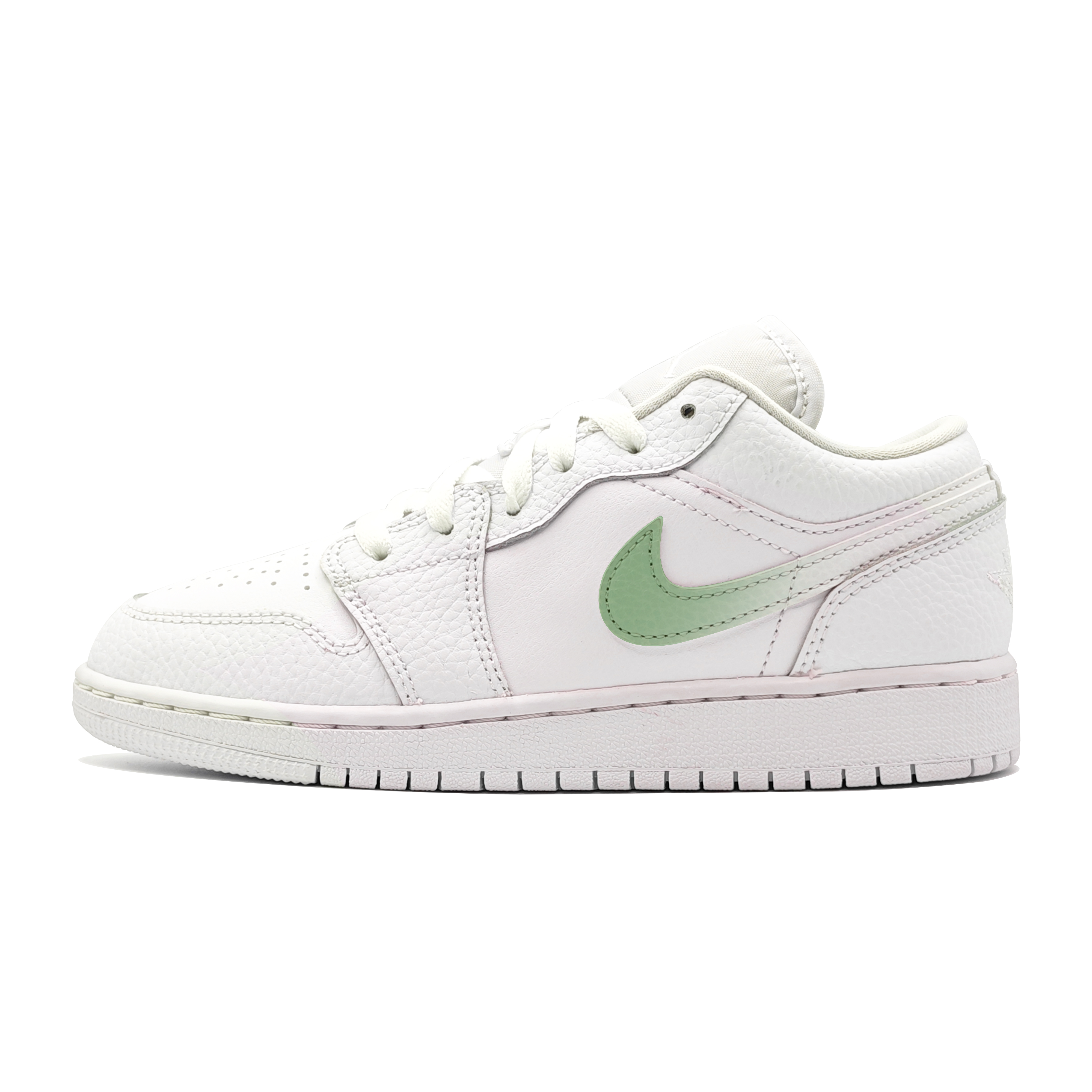 

Кроссовки Air Jordan 1 Vintage Basketball Shoes Women's Low-Top White/Green, зеленый