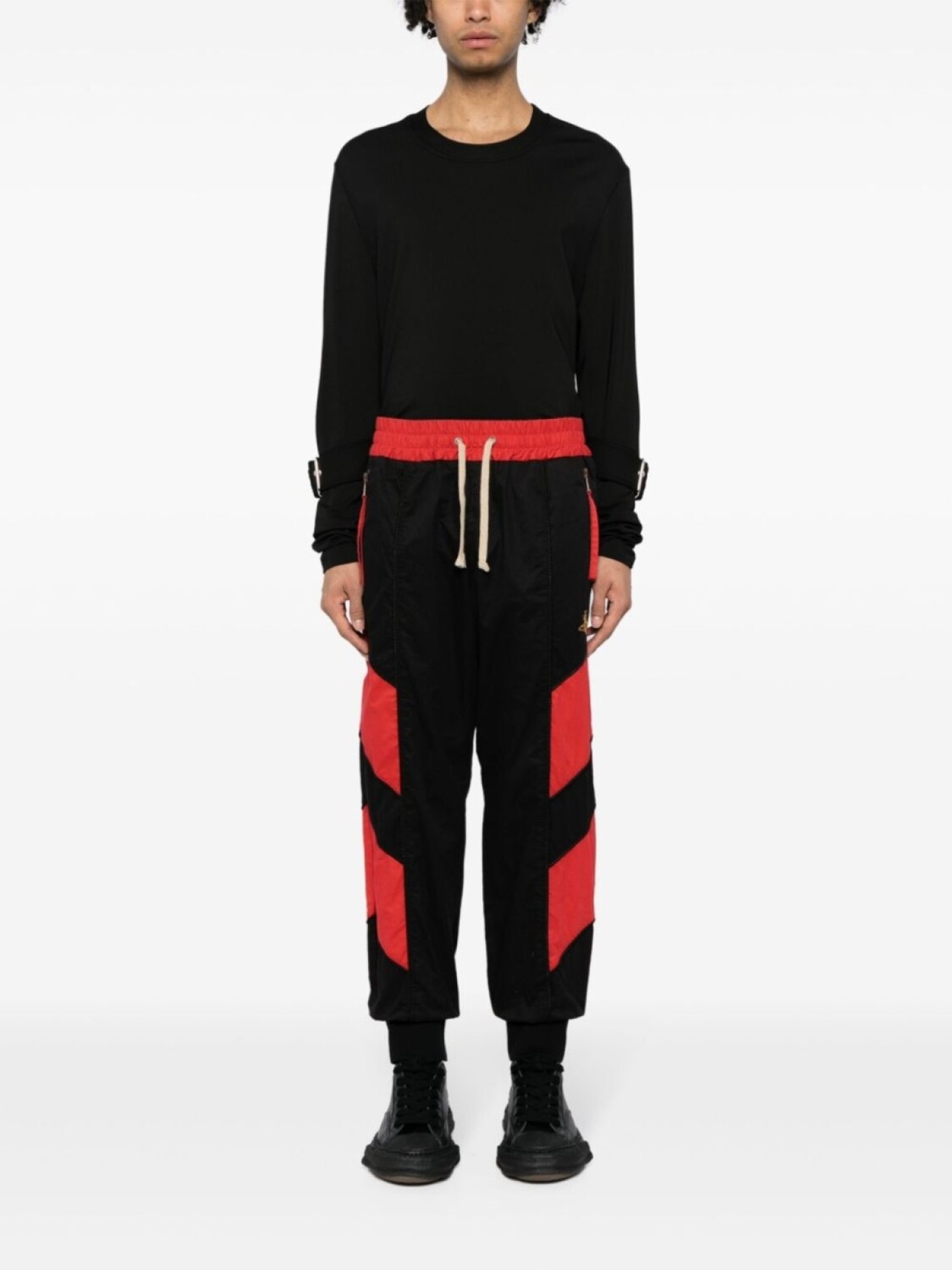 Vivienne Westwood спортивные брюки с вышивкой Orb, черный — фото 2