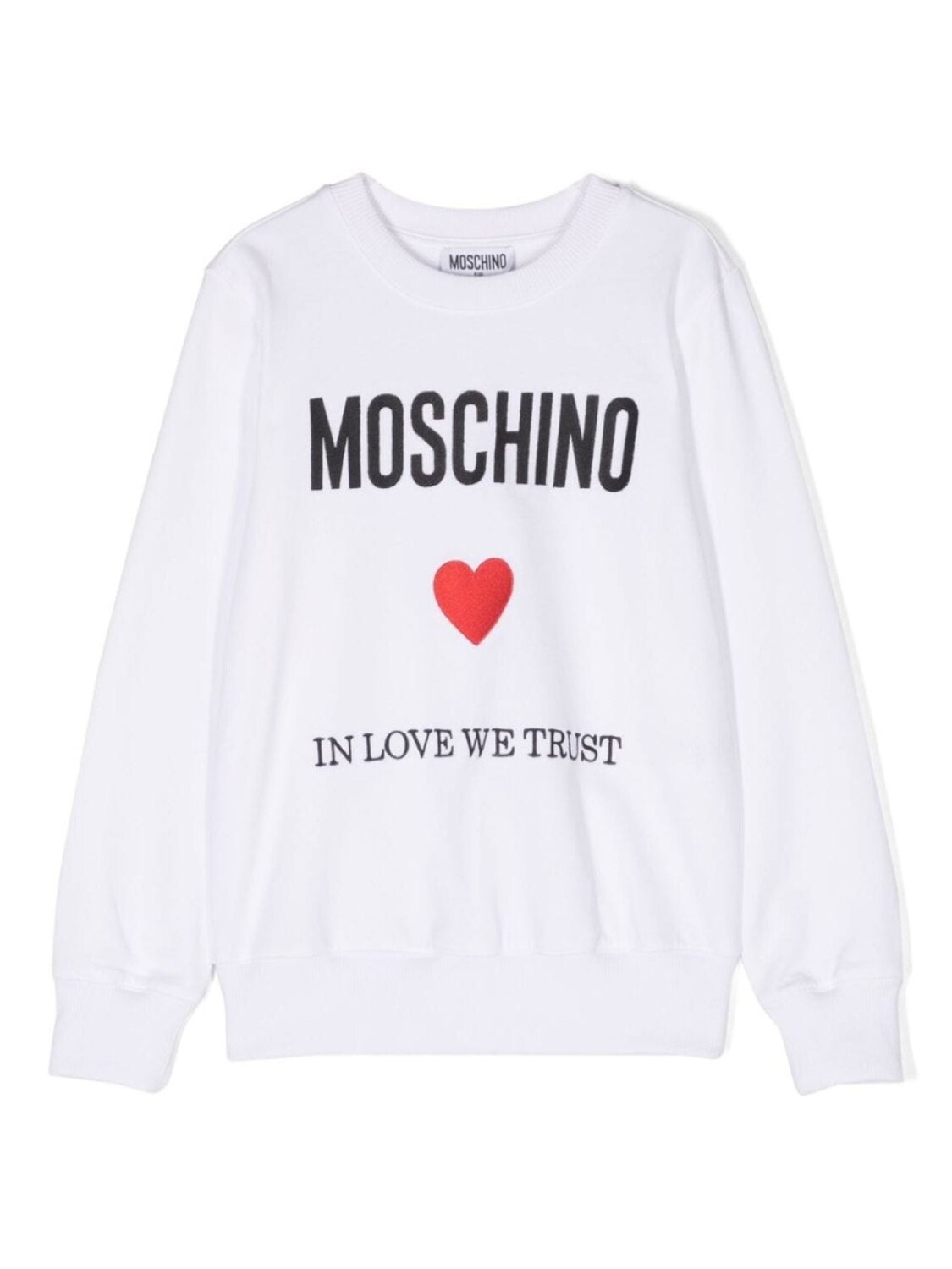 

Moschino Kids толстовка с вышитым логотипом, белый