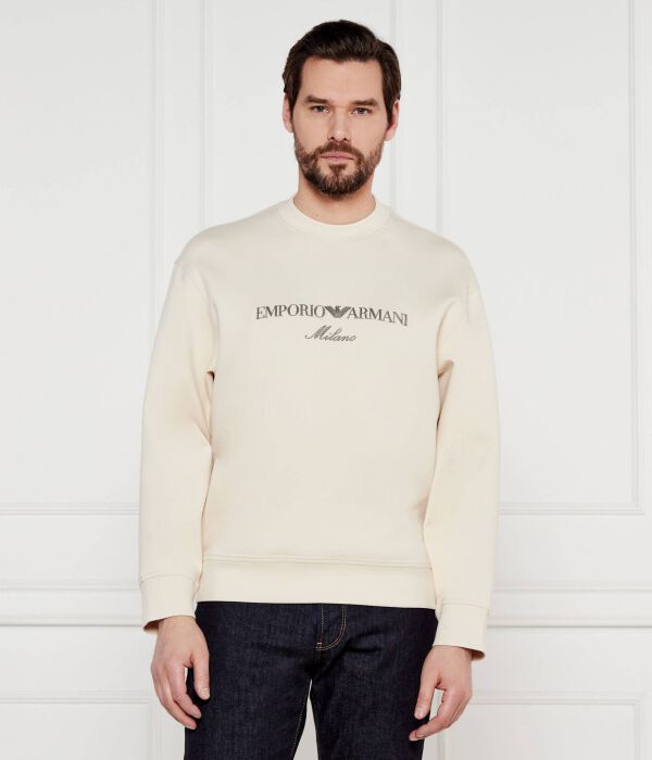 

Толстовка Emporio Armani Regular Fit, экрю