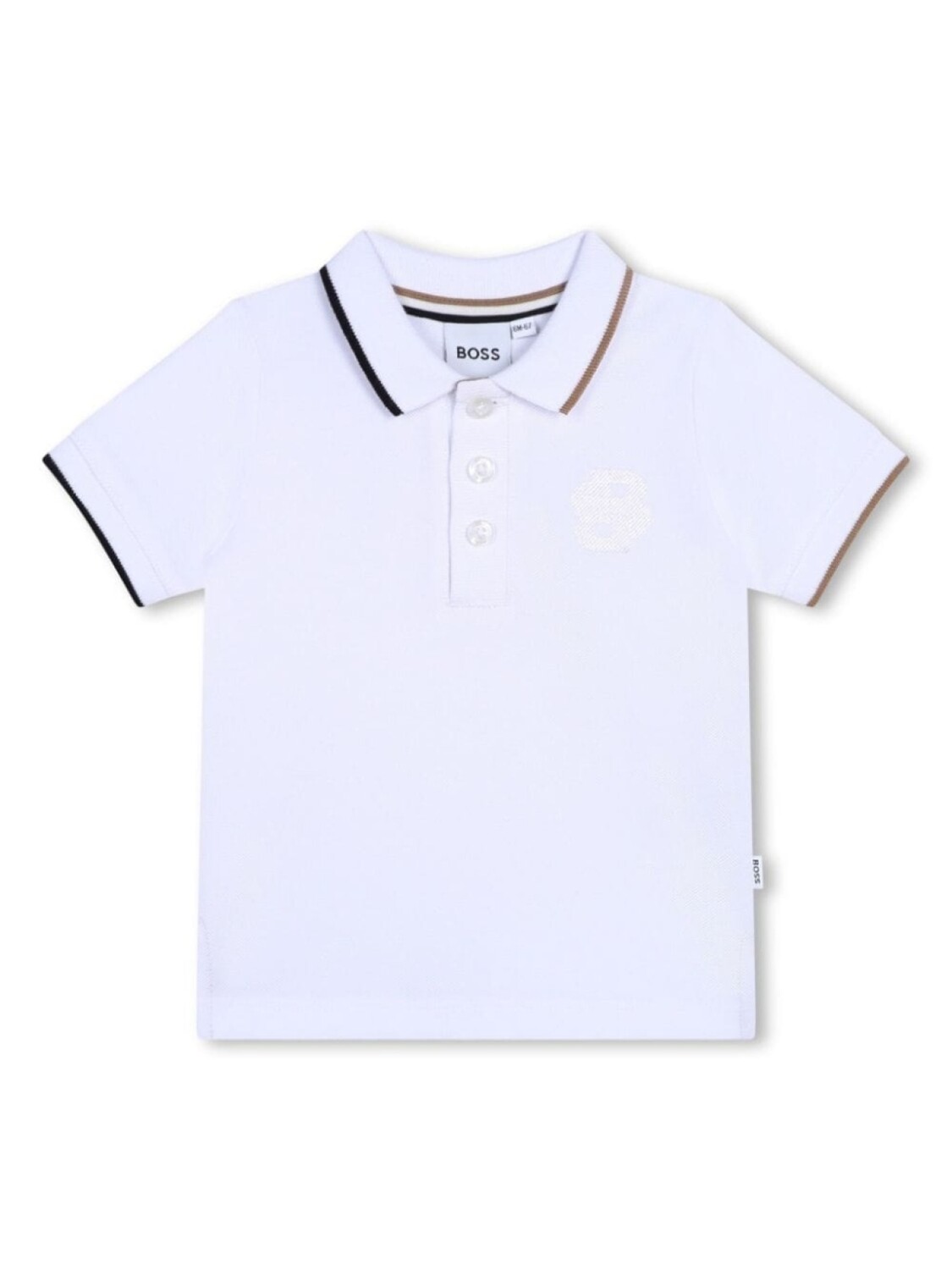

BOSS Kidswear рубашка поло с вышитым логотипом, белый