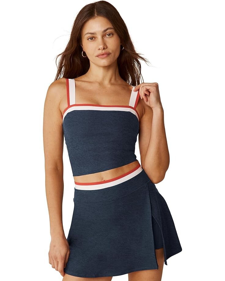 

Топ Beyond Yoga Spacedye Sea You There High Cropped Tank, цвет Nocturnal Navy