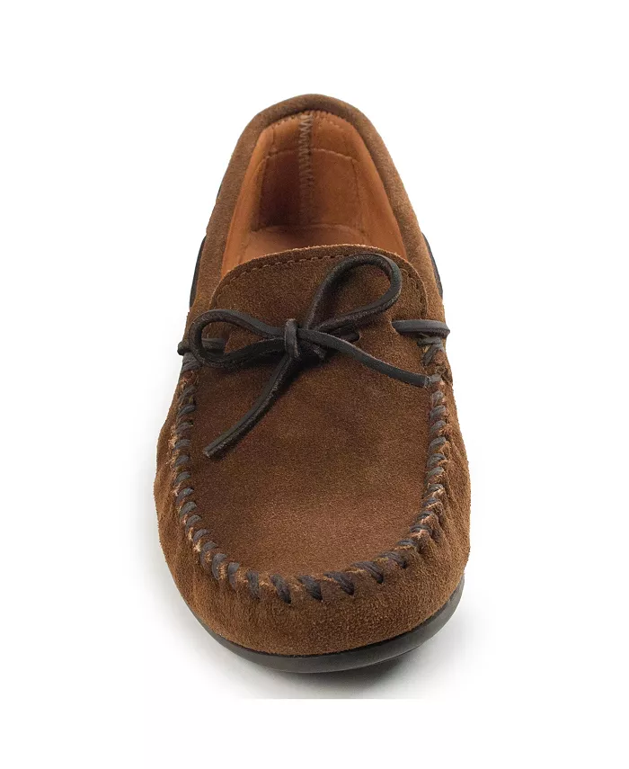 Мужские замшевые классические мокасины Moc Loafers Minnetonka, коричневый — фото 2