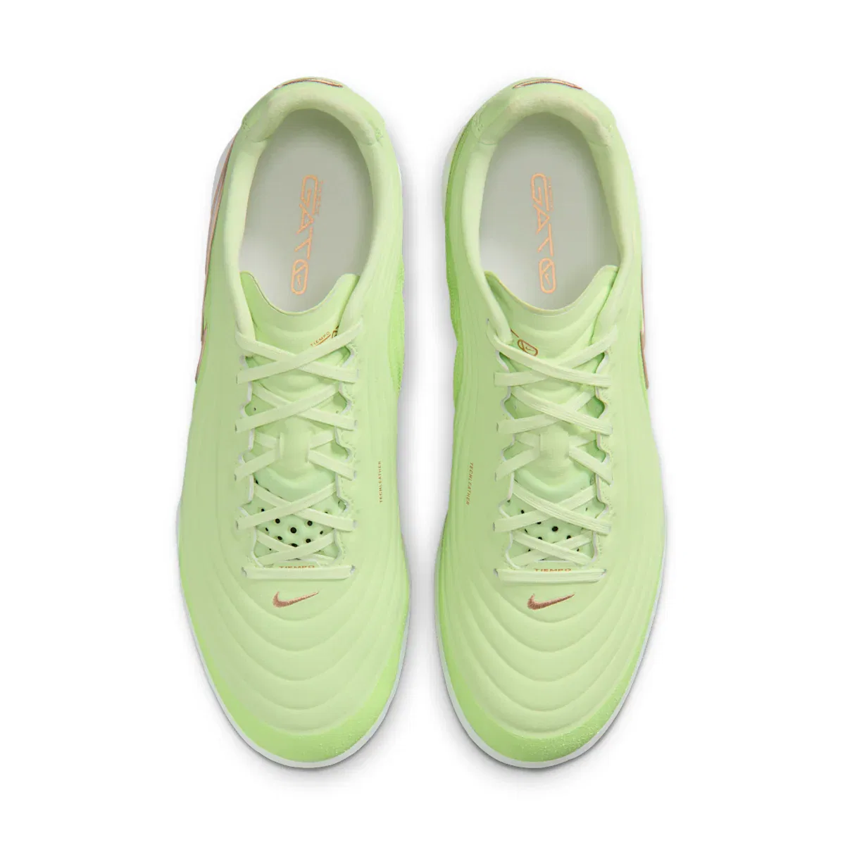 Мужские низкие футбольные бутсы Tiempo Reactgato LE для игры в помещении/на корте Nike, зеленый — фото 4