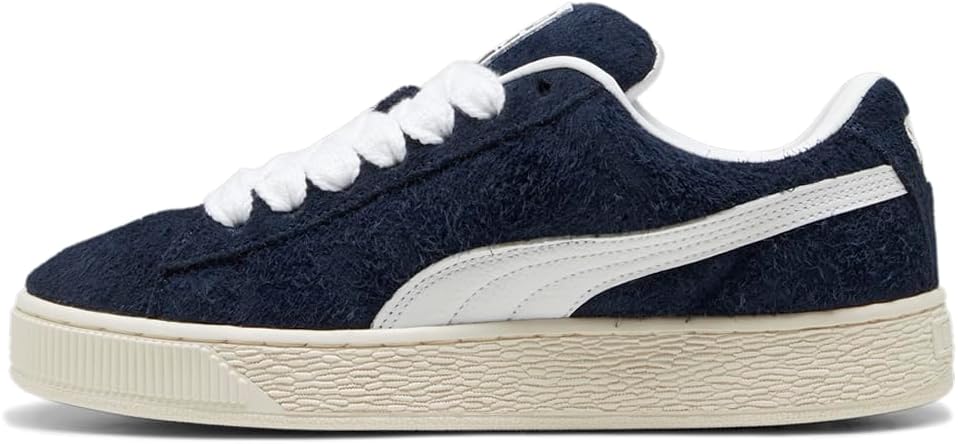 Мужские замшевые кроссовки PUMA с шнуровкой XL Hairy - синие, повседневные — фото 3