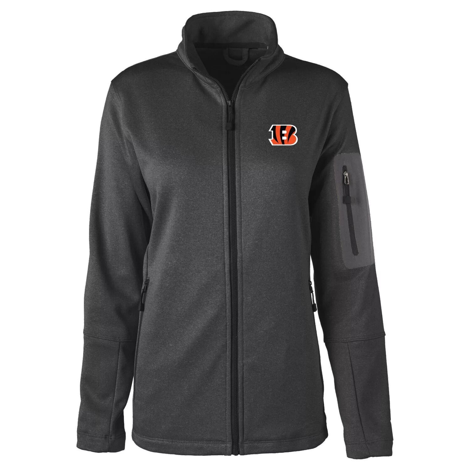 

Женская куртка Dunbrooke Heather Black Cincinnati Bengals Freestyle с тефлоновым щитком и молнией во всю длину