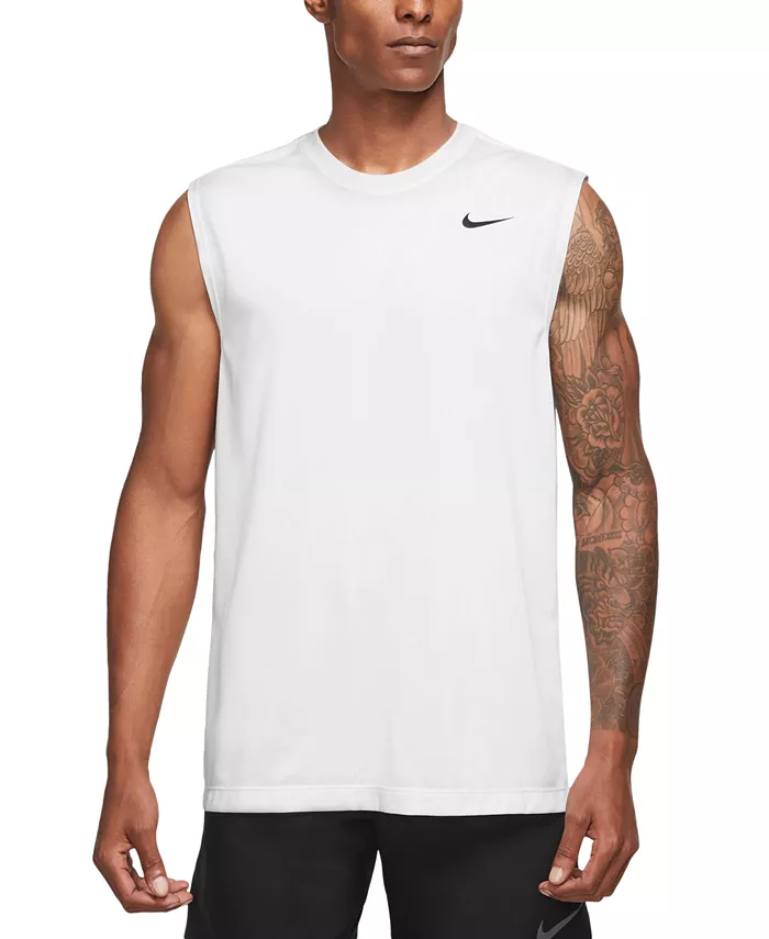 Мужская майка для фитнеса Legend Dri-FIT без рукавов Nike, белый — фото 3