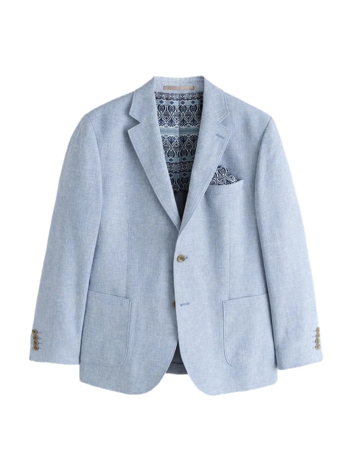Деловой пиджак приталенного кроя Next, Light Blue