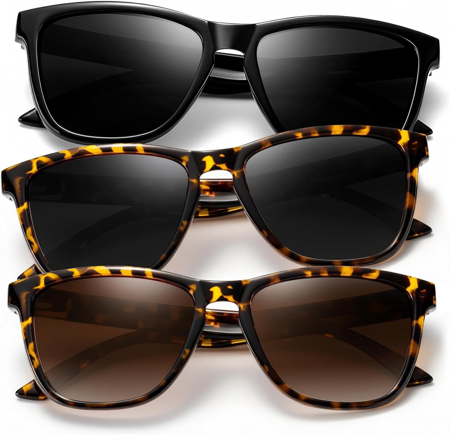 

Солнцезащитные очки KALIYADI для женщин, поляризованные, модные: ретро-солнцезащитные очки с защитой от УФ-излучения для путешествий и вождения, A10-black/Black/Gradient Brown