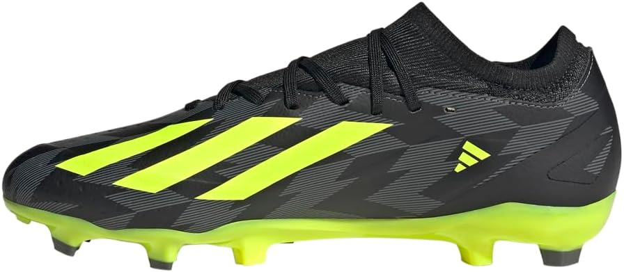 Кроссовки Adidas Unisex-Adult X Crazyfast League Firm Ground, черный/желтый/серый — фото 3