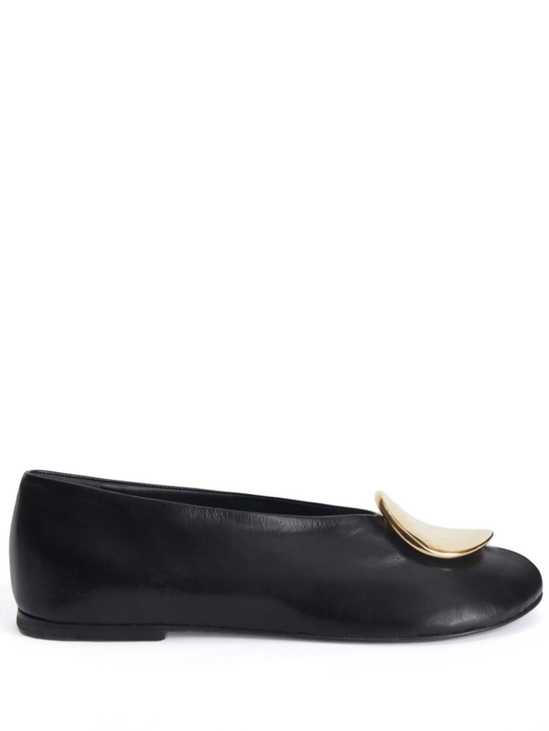 Jil Sander балетки с декоративной пряжкой, черный