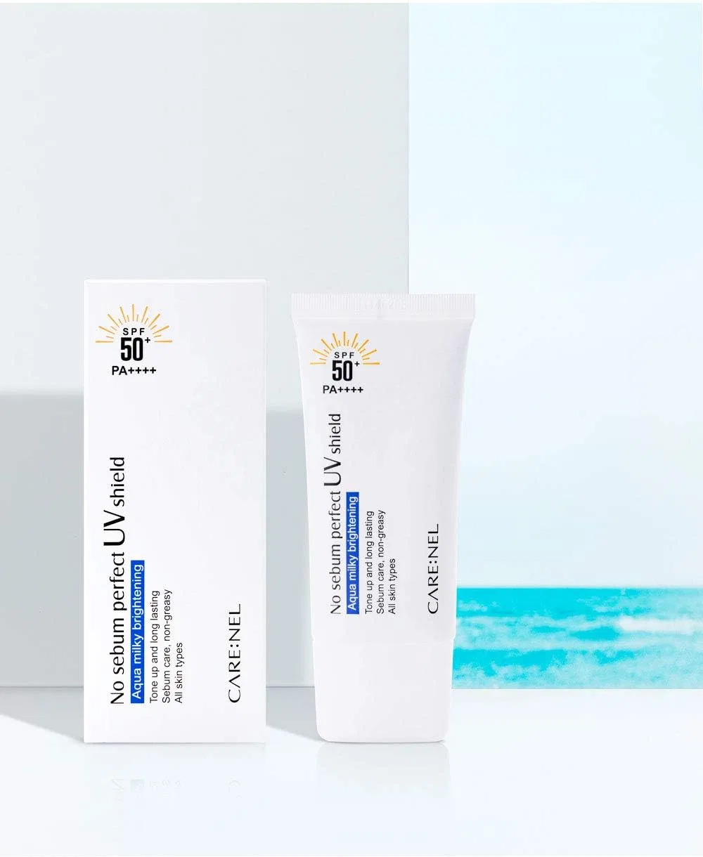 Солнцезащитный крем для лица CARE:NEL No Sebum Perfect UV Shield SPF50+ PA+++, 50 мл — фото 4
