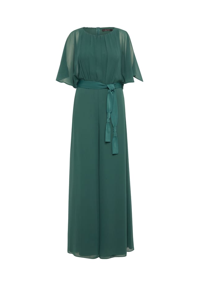 

Комбинезон с завязывающимся поясом Vera Mont, цвет dark emerald