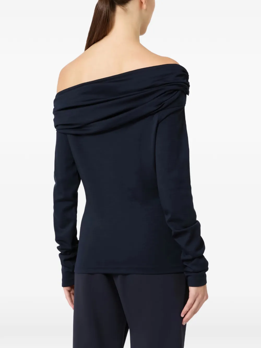 Топ с открытыми плечами и длинными рукавами Max Mara, черный — фото 4