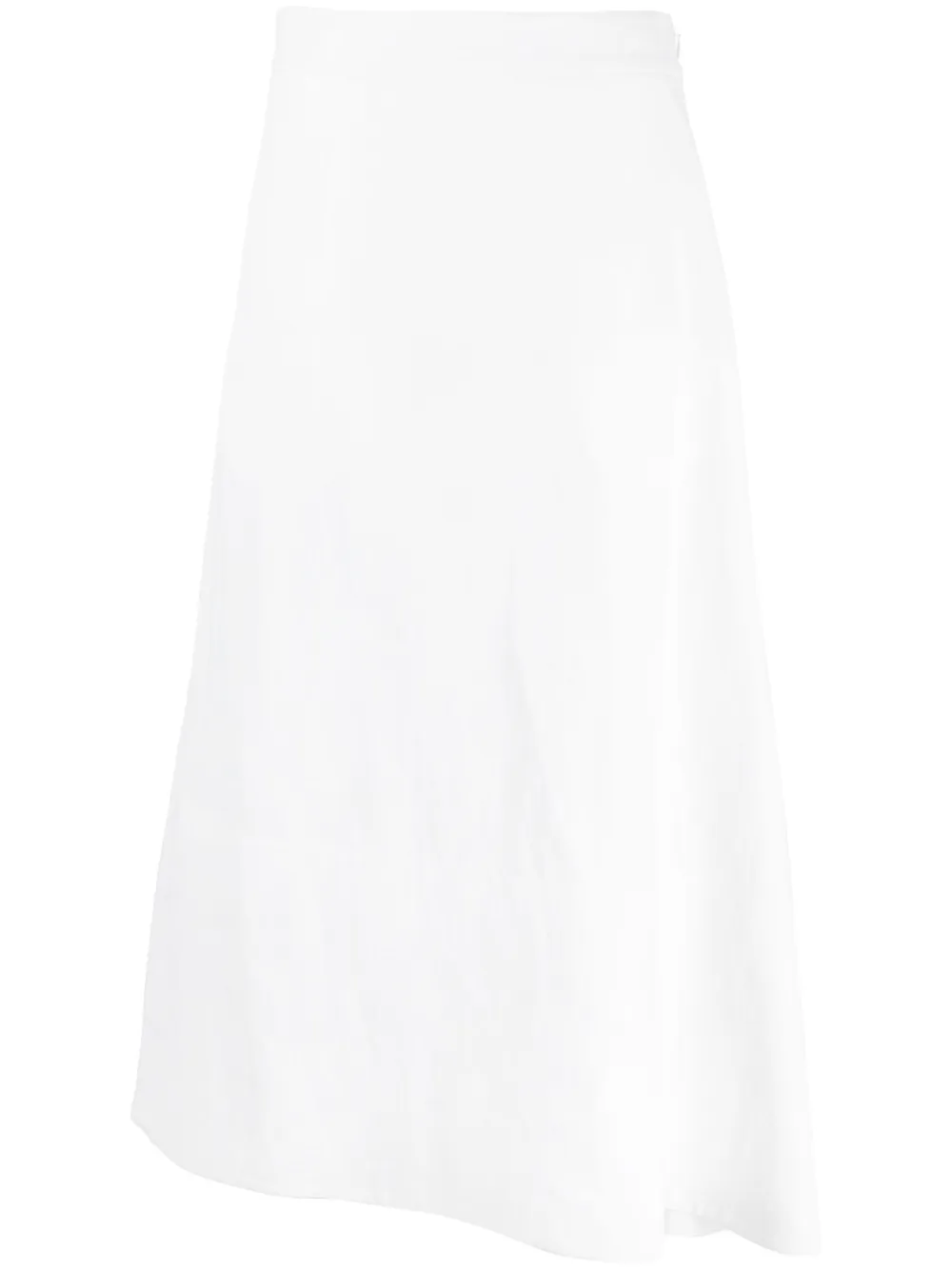 

Льняная юбка миди асимметричного кроя JIL SANDER, белый