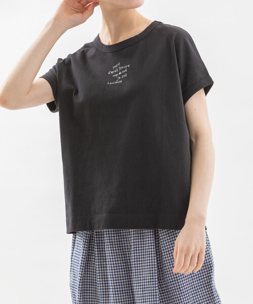 

Футболка из американского хлопка с вышитым логотипом Nop de nod, черный