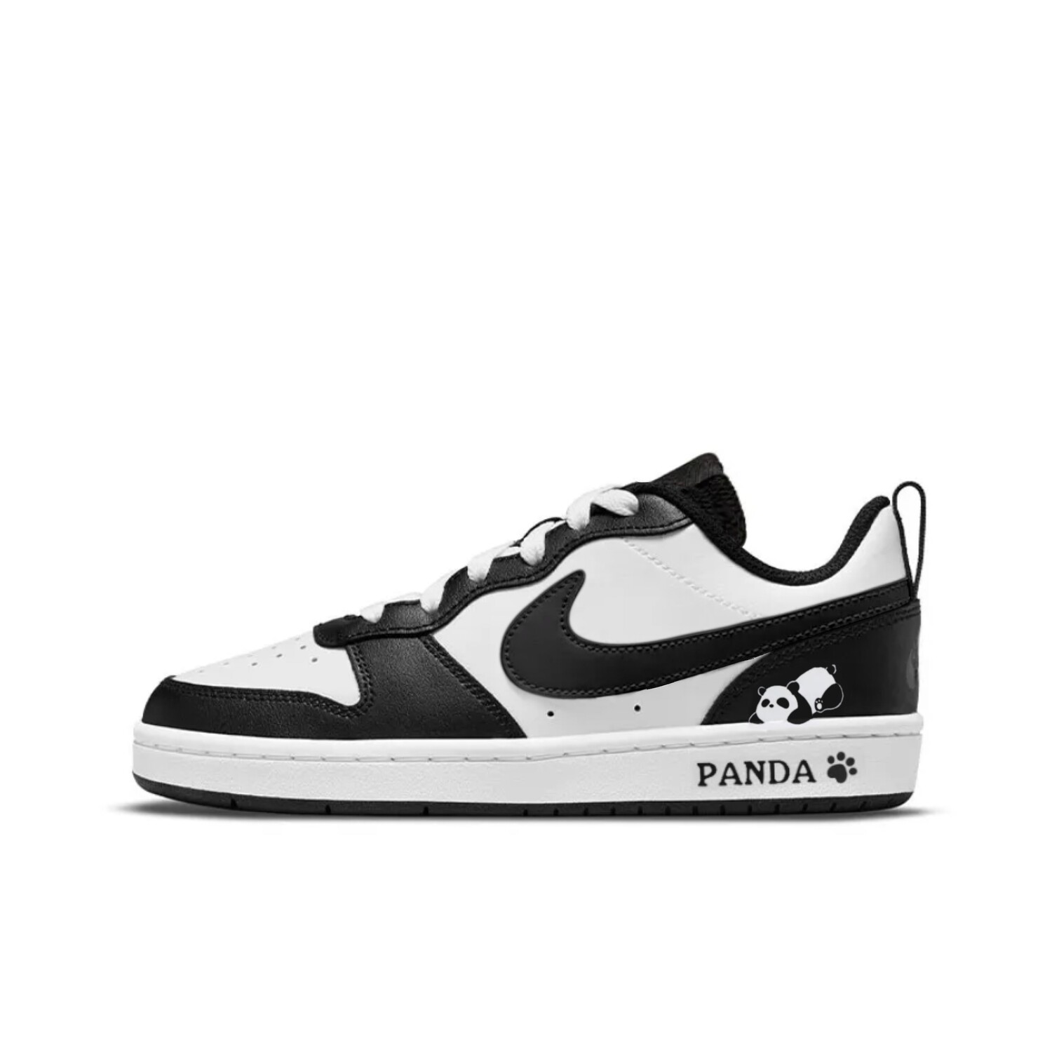 

Кроссовки Nike Court Borough Skateboard Shoes Women's Low-Top Black White, Черный, Кроссовки Nike Court Borough Skateboard Shoes Women's Low-Top Black White