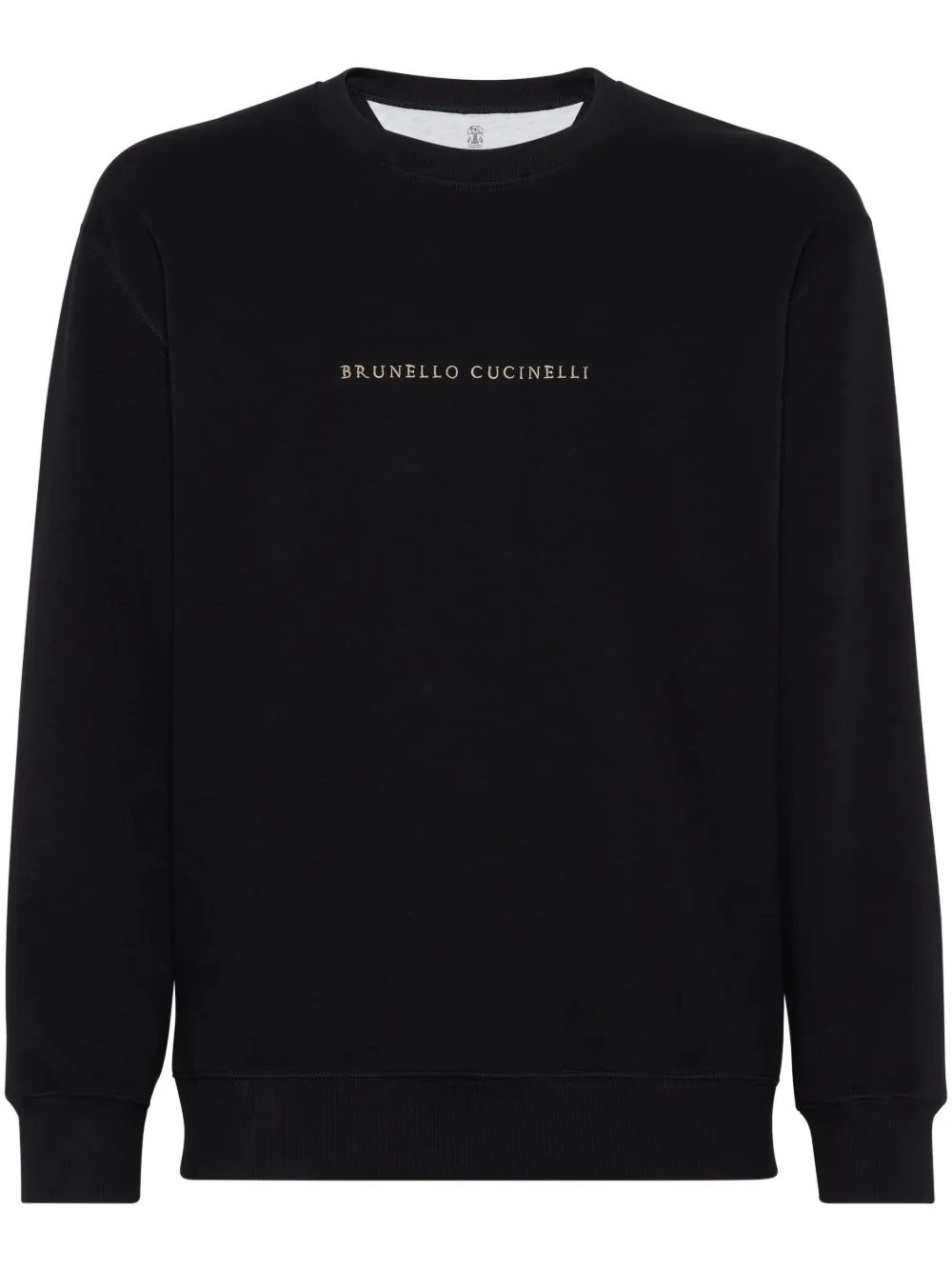 

Толстовка с вышитым логотипом Brunello Cucinelli, черный