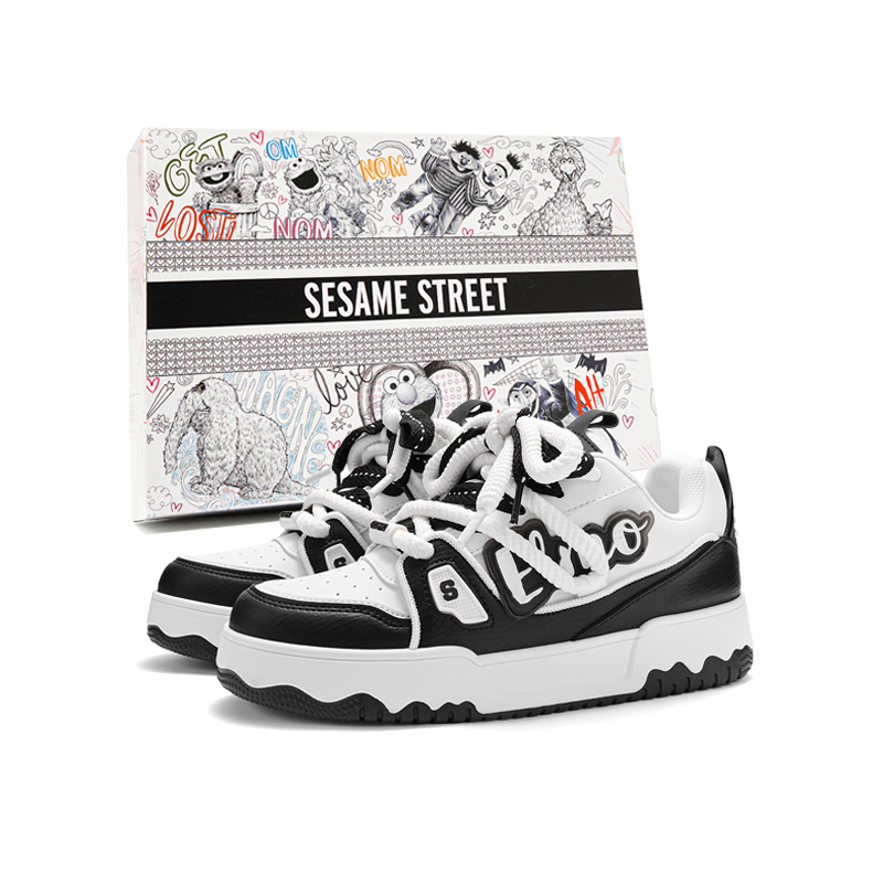 

SESAME STREET Низкие скейтерские кроссовки унисекс белые Wealth Black, цвет Wealth Black