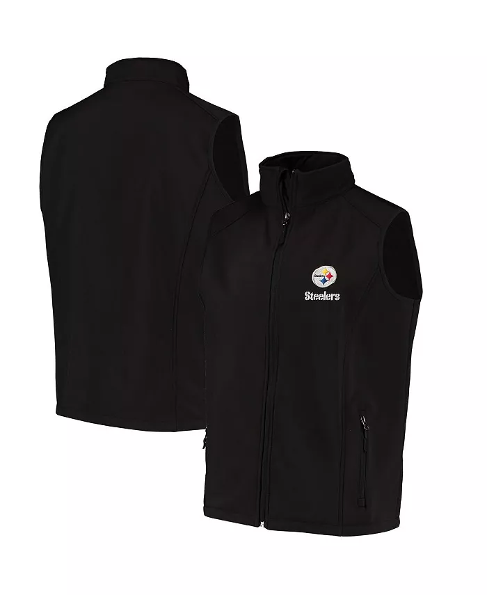 

Мужской черный жилет Pittsburgh Steelers Circle Archer Softshell на молнии Dunbrooke