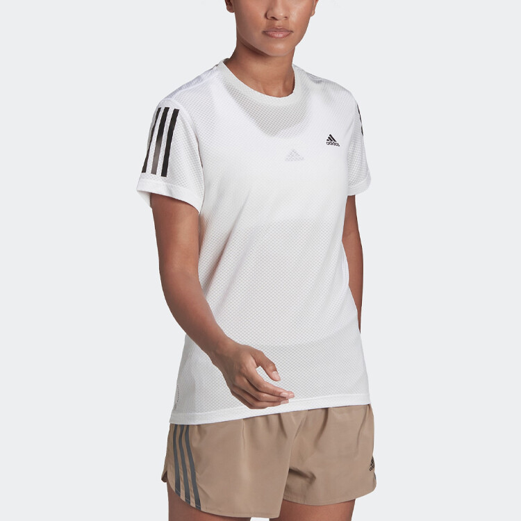 Женская футболка The Run Cooler белая Adidas — фото 3