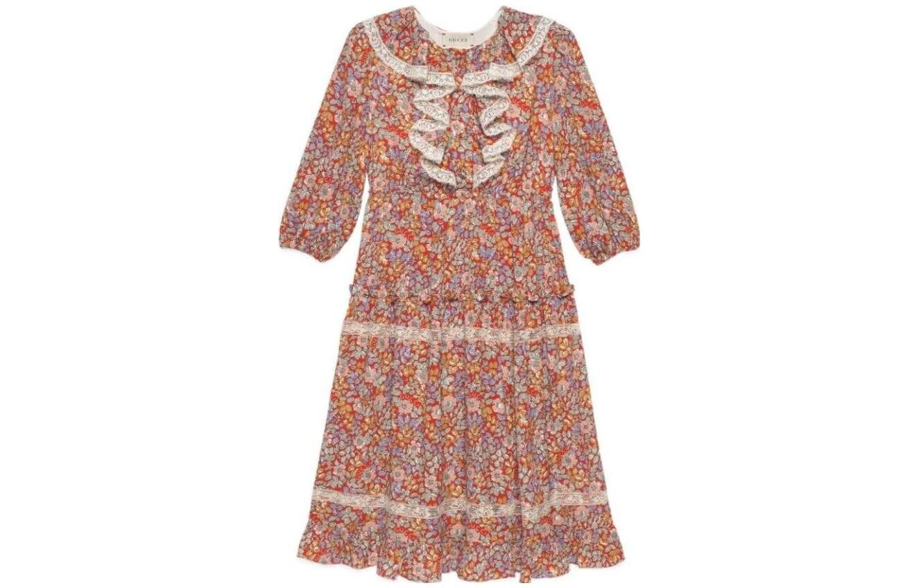

Платье детское Gucci, красный / бело-серый
