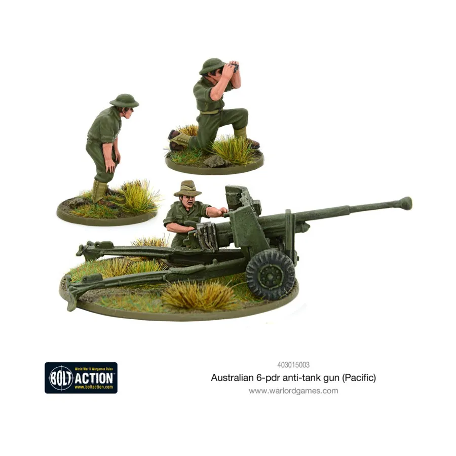 

Австралийская 6-фунтовая противотанковая пушка (Тихий океан), Bolt Action - Australian (28mm)