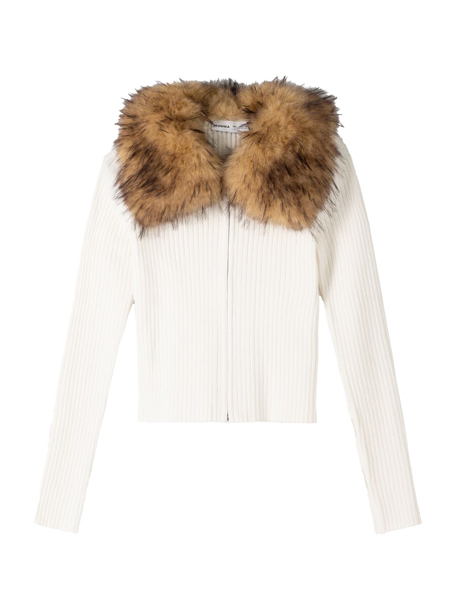 

Вязаный кардиган Bershka, экрю