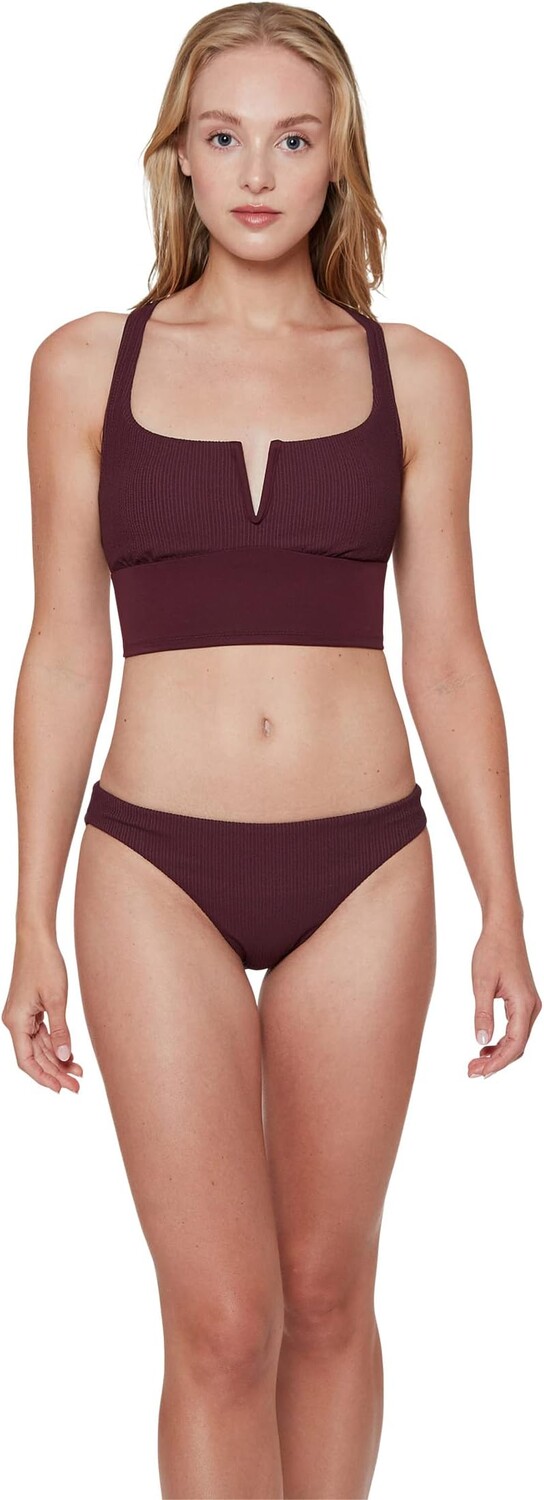 

Купальник Sanctuary Sandbar Solids V-Wire Crop, цвет Retrograde