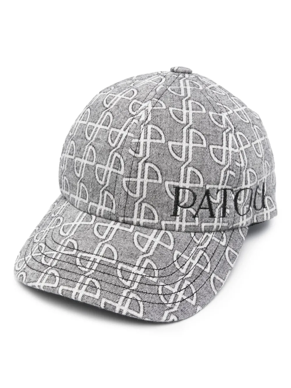 

Шестипанельная кепка с вышитым логотипом PATOU, серый