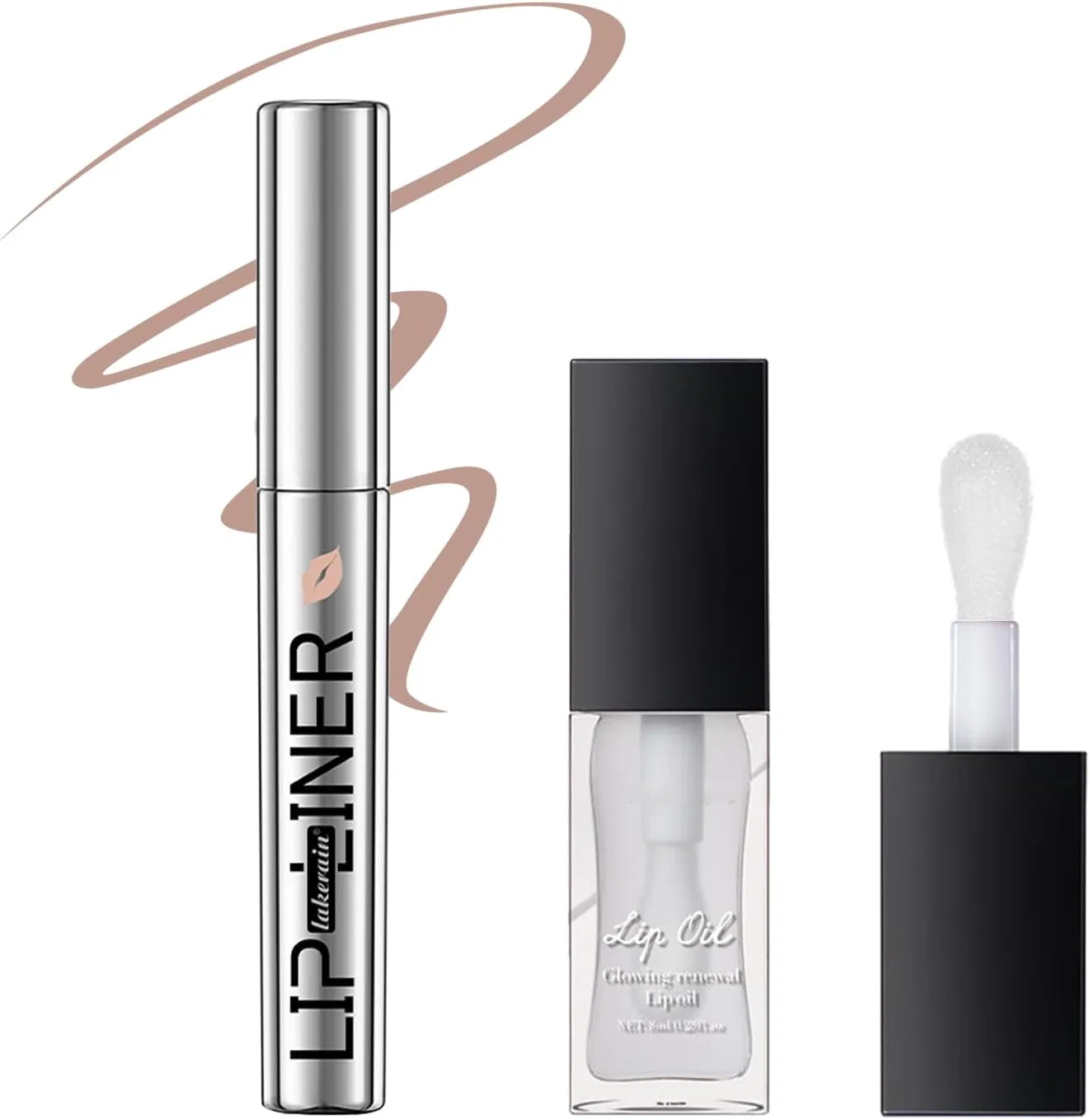 Набор для губ Peel Off Lip Liner & Tinted Lip Oil Kit, Beauty Searcher, 2 предмета, 1 мл, #2&2