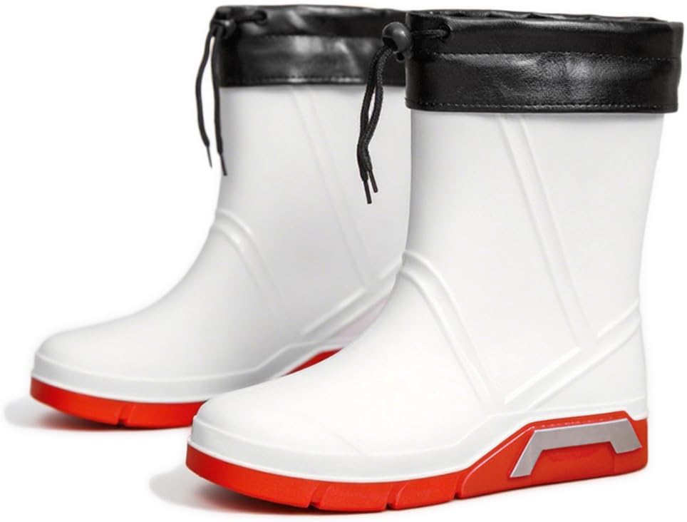 

Мужские резиновые сапоги Rojeam, водонепроницаемые, для сада и прогулок на открытом воздухе, средние по голенище, белый