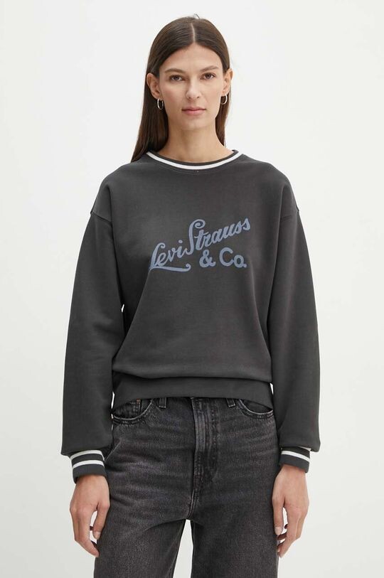 

Хлопковая толстовка Levi's, серый