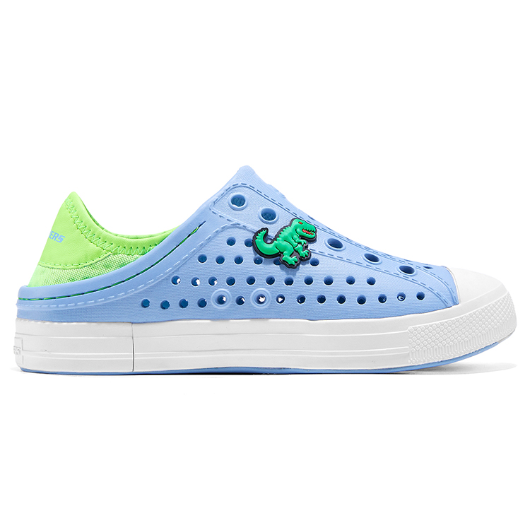 Skechers Kids Износостойкие дышащие нескользящие низкие детские сандалии light blue для подростков — фото 2