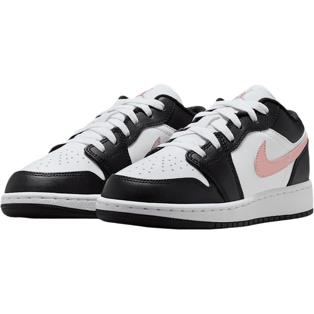 Jordan Air 1 нескользящие устойчивые к истиранию низкие детские баскетбольные кроссовки White Black для подростков — фото 4