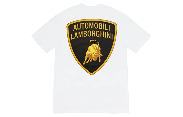 Футболка Automobili Lamborghini Supreme, оранжевый красный — фото 4