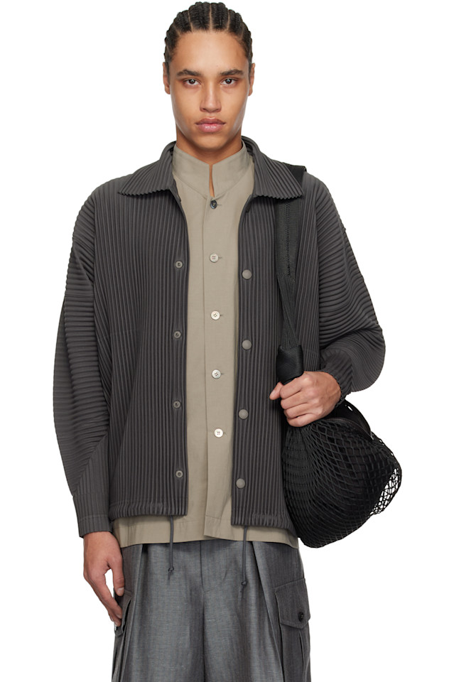 

Ежемесячная цветная куртка March Homme Plissé Issey Miyake, серый