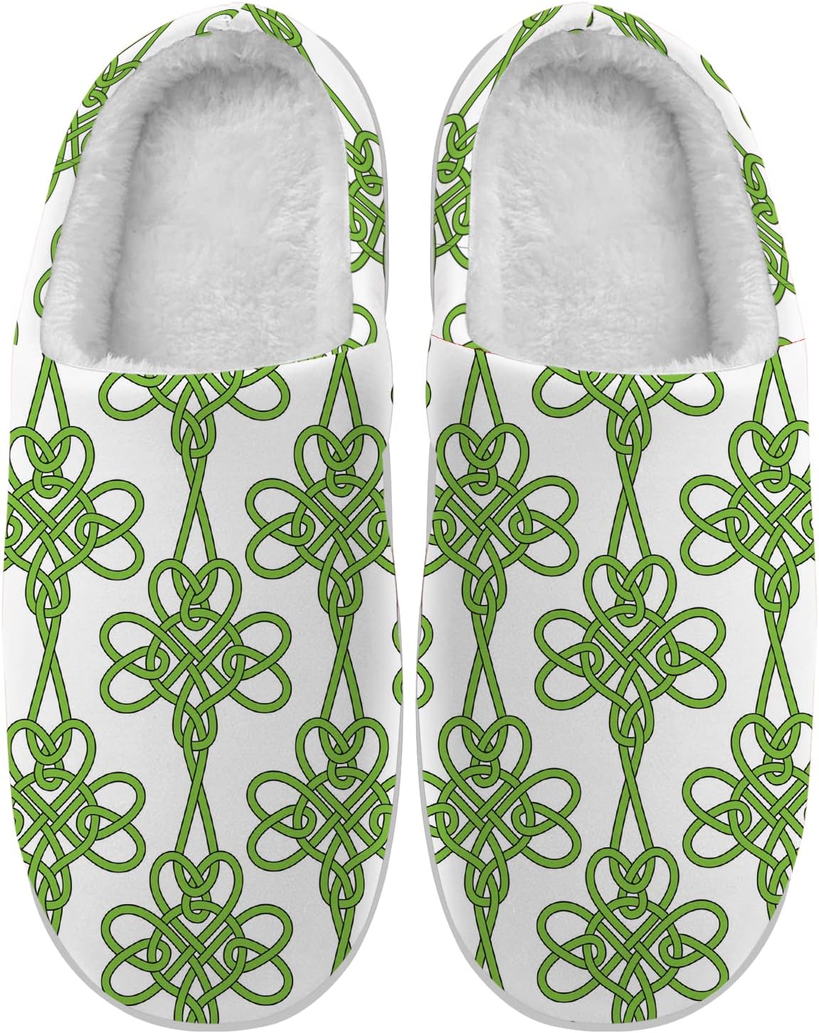 

Женские и мужские тапочки с клевером, домашние тапочки, на День Святого Патрика, с памятью формы, зимние домашние тапочки, подарки для мальчика и девочки Ciadoon, зеленый