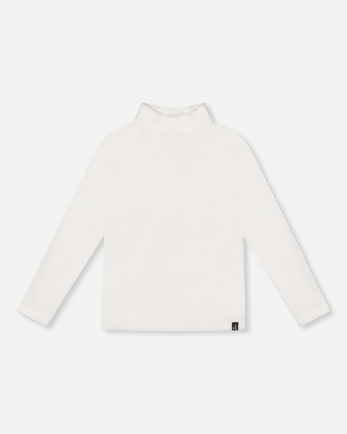 

Сверхмягкий топ с ребристым воротником-стойкой цвета айвори Deux par Deux, белый