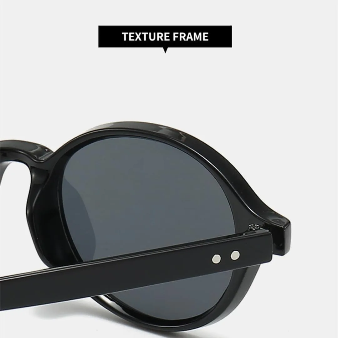 

Ретро маленькие овальные солнцезащитные очки для женщин и мужчин с заклепками, модные очки класса люкс с защитой от УФ-излучения UV400 TYUVIVO, Green Black