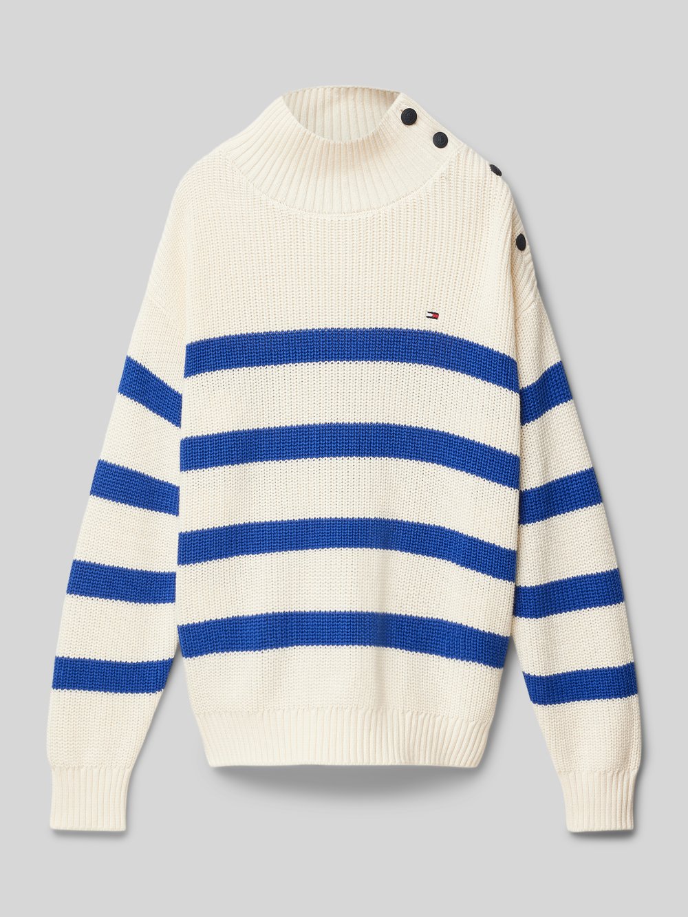 

Вязаный свитер с воротником-стойкой Tommy Hilfiger Teens, экрю